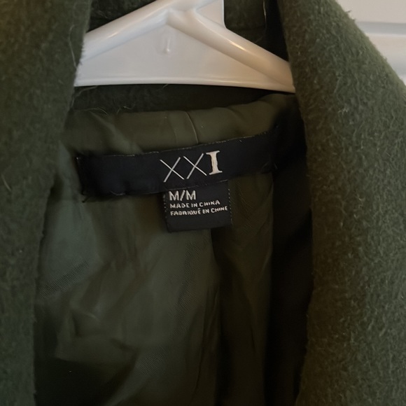 Forever 21 Green Pea Coat - Picture 6 of 8
